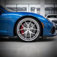 Nouvelles jantes en alliage d'aluminium forgées en deux parties à profil profond haute performance 20x10.5J brossées et polies 5x112 5x120 pour voitures particulières