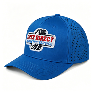 Casquette de sport imperméable pour homme style Melin 5 panneaux avec trous hydro-laser, logo brodé personnalisé, vente en gros - Product Image 5