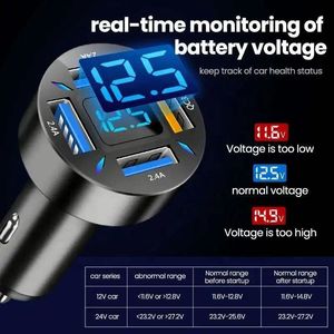 ที่ชาร์จในรถยนต์แบบดิจิตอล 4 พอร์ต USB 66W ชาร์จเร็ว สำหรับโทรศัพท์มือถือ QC3.0 - Product Image 4
