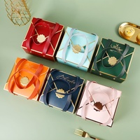 Boîte à cadeaux en papier bronzé carré, faite à la main, avec poignée en PU, pour emballer des bonbons, des biscuits, des friandises, pour les fêtes de fin d'année, les événements professionnels, la décoration