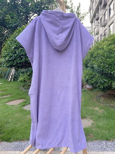 Quantité minimale de commande bas Logo personnalisé couleur unie Super absorbant surdimensionné microfibre à <span class=keywords><strong>capuche</strong></span> plage nager Robe à langer <span class=keywords><strong>adulte</strong></span> Surf Poncho serviettes - Product Image 6