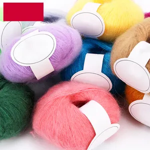 Nouvelle fantaisie en <span class=keywords><strong>laine</strong></span> d'afrique du sud, fil d'<span class=keywords><strong>angora</strong></span> mélangé acrylique <span class=keywords><strong>et</strong></span> duveteux, pour tricot à la main, pulls Crochet, manteaux d'écharpe, 2 plis - Product Image 4