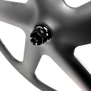 BIKEDOC – roues de vélo de route/piste en carbone SP-TL5 700C, 24mm de largeur, 55.7mm de profondeur, cinq rayons en carbone - Product Image 5