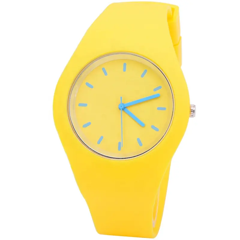 Dynamics Leisure jelly candy color silica rubber watch unisex quartz ultra-thin watches