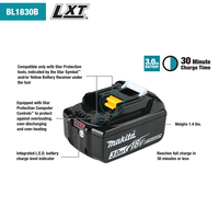 Batterie rechargeable Li-ion 18V LXT 3.0Ah en gros, compatible avec les outils électriques Makita, batterie de remplacement compacte