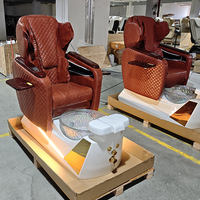 Fauteuil de massage et de soin des ongles de luxe pour salon de beauté, avec fonction tactile humaine, moderne, électrique, réglable, pour manucure et pédicure, avec éclairage