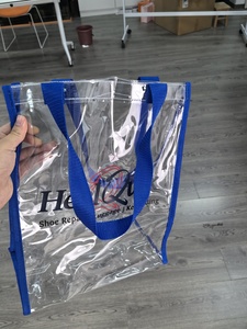 Borsa tote trasparente in PVC personalizzata, borsa shopping impermeabile con logo personalizzato per <span class=keywords><strong>donna</strong></span>, spiaggia, viaggi, lavoro, uso quotidiano - Product Image 6