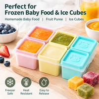 Moule à glaçons en silicone personnalisé, boîte de conservation pour aliments pour bébés, 6 compartiments, réutilisable, sans BPA, silicone de qualité alimentaire