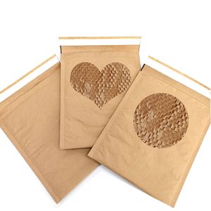 Sobres de Envío de Papel Kraft Reciclable, Biodegradable y Compostable con Logotipo Personalizado, Bolsas de Correo Acolchadas con Burbujas de Nido de Abeja - Product Image 1