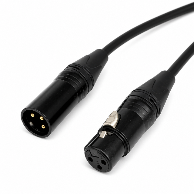 XLR Microphone Cable with PVC Jacket and Braid Shielding for Speaker Use Male-Female Connector Audio Cable