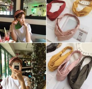 Bandeau croisé en <span class=keywords><strong>daim</strong></span> extensible pour femmes, Turban <span class=keywords><strong>de</strong></span> Sport, Yoga, enroulé <span class=keywords><strong>de</strong></span> tête, en tissu, vente en gros, 1 pièce - Product Image 2