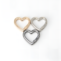 Amour coeur forme printemps porte anneau ouvrable en cuir sac à main ceinture sangle boucle connecter porte-clés pendentif fermoir Clip