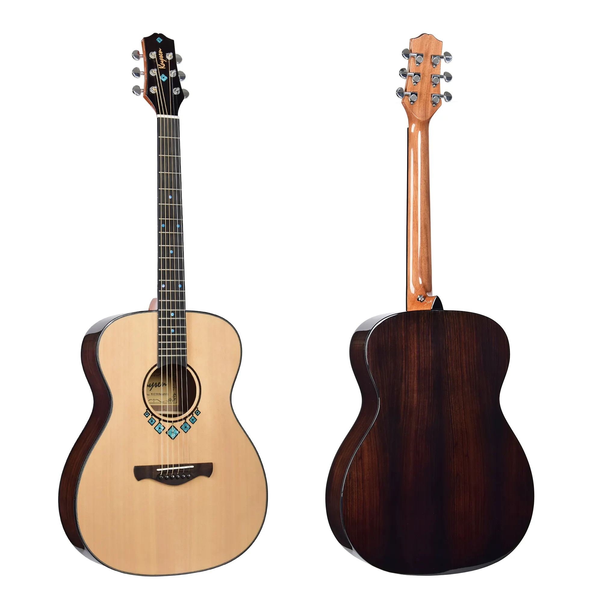 Fábrica profesional Kaysen K C19 Guitarra acústica de palisandro de abeto macizo