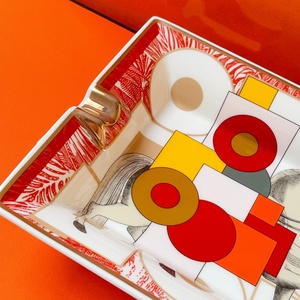 American Style Colorful Ceramic Desktop Ashtray Luxury Gifts <b>Set</b> <b>Square</b> Custom - Product Image 4