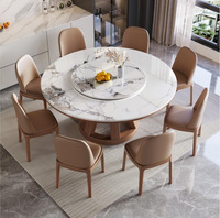 Modernes, einfaches Luxus-Esstisch set aus massivem Holz Großer Tisch Rock Slab Fixed Home Chair für kleine Wohnzimmer möbel