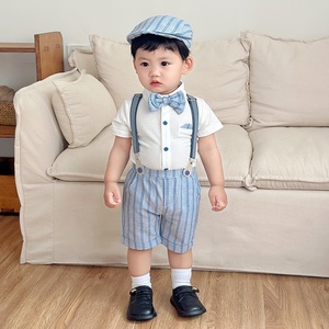 Ensemble en coton de style européen et américain de haute qualité, personnalisable en taille et couleur du logo, unisexe, pour nourrissons, tout-petits et uniformes scolaires - Product Image 1