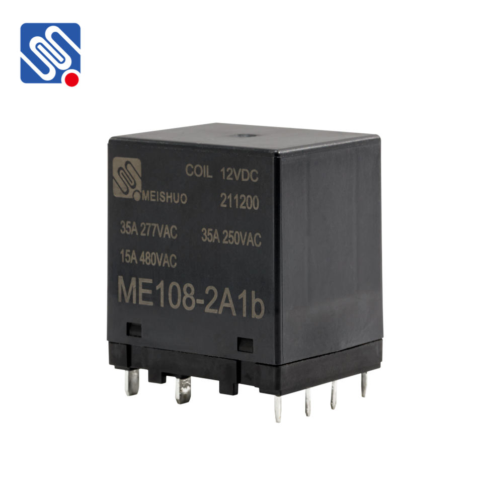 Meishuo ME108 Miniature 8-Pin Automotive Power Relay 40A Switching Capability for New Energy Vehicles 12VDC 24VDC Sealed PCB
