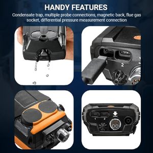 Analyseur de combustion Testo 300 avec sonde et étui pour la mesure des gaz de combustion et de la tirage d'air - Product Image 3