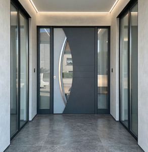 Porte de sécurité en acier inoxydable Qifan – Porte d'entrée moderne à ouverture latérale, étanche et durable pour les maisons - Product Image 4