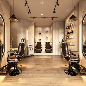 Station de travail pour salon de coiffure, mobilier de salon de beauté, design d'intérieur personnalisé pour salon de coiffure, personnalisation complète de la pièce, décoration de magasin - Product Image 4