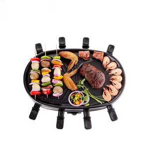 Parrilla eléctrica Aifa <span class=keywords><strong>Raclette</strong></span> con placa de aluminio antiadherente, fuente de calor separada de alta potencia de 1200W para placa y platos laterales - Product Image 4