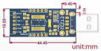 Placa USB 2.0 UART FT232 (Tipo A) Kit de Módulo Serial FT232R a RS232 TTL (10 Puertos)