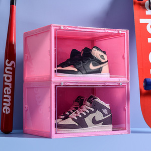 Hot Bán thiết kế mới nhựa Giày tổ chức hộp giày <span class=keywords><strong>Stackable</strong></span> tủ giày - Product Image 2