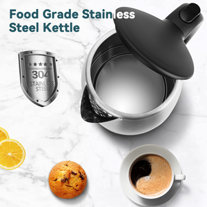 Bollitore Aigostar in acciaio inossidabile, 1,7 l, 2200W, filtro calcare, Cordless, spegnimento automatico, senza BPA, ideale per tè/caffè - Product Image 6