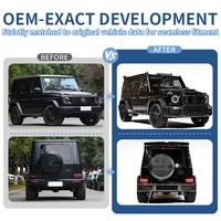 Kit de carrosserie de pare-chocs en carbone sec Bra-B G800 pour Mercedes Benz Classe G G63 W465 New Sideskirt Rear Spoiler Spare Tire Cover Bodykit