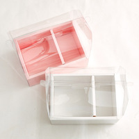 2022 PVC Transparent fleur boîte-cadeau clair petite boîte à gâteau emballage festif mariage fête d'anniversaire boîtes d'emballage avec poignée