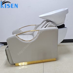 Sillón de Peluquería Kisen de Buena Calidad, Semi-reclinable, con Reposapiés Personalizado y Tazón de Cerámica para Barbería - Product Image 2