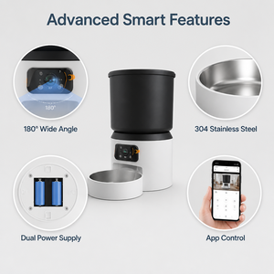 Distributeur automatique intelligent pour animaux de compagnie 2026 avec 180 compartiments °   Caméra grand angle et contrôle via application Wi-Fi - Product Image 4