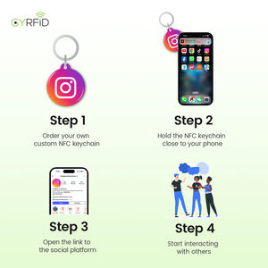 Programmier barer NFC Epoxy Schlüssel bund Instagram Smart NFC Schlüssel bund Schlüssel anhänger für Firmen geschenk - Product Image 4