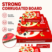 Boîtes à pizza rigides en carton ondulé isothermes extra-larges, recyclables, avec poignée, forme personnalisable, matériaux recyclés, maintien de la chaleur des aliments