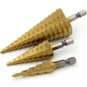 Yiduo Metric Step <b>Drill</b> <b>Bits</b> Hex Shank 4-22mm For Nonferrous Metals - Product Image 1