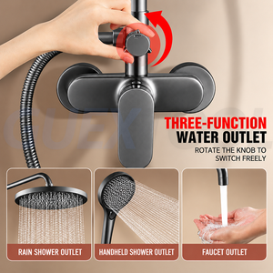 Ensemble De Douche Pour Salle De Bain Avec Pommeau De Douche Pluie Haute Pression Pour Maison - Product Image 4