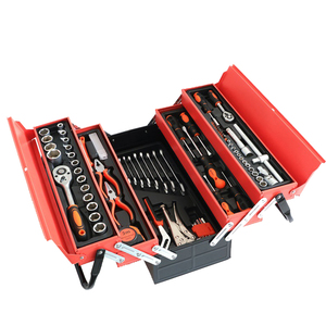 Household <b>Set</b> 85 Pcs Combination Wrench Complete Socket Kit Repair <b>Hand</b> <b>Tool</b> Portable <b>Tool</b> Box with Aluminum Case - Product Image 1