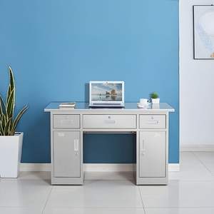 Acciaio singolo piedistalli per <span class=keywords><strong>Computer</strong></span> scrivanie mobili da ufficio Manager lavoro scrivania in metallo scrivania da ufficio con cassetto - Product Image 2
