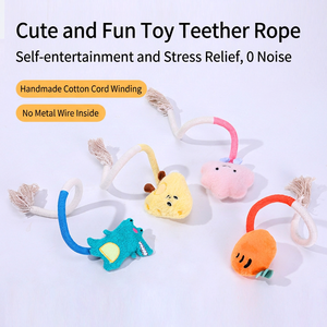 Cat Toys Chew Ropes Interactive Teaser With Cloud Crocodile Cheese Carrot 49cm For Kitten <b>Pet</b> Entertainment Supplies - Product Image 2