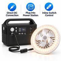 Station d'alimentation d'urgence pour le camping 300W 80000mAh avec batterie rechargeable et ventilateur LED 15W en option