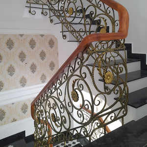 Nouveau modèle de grille d'escalier moderne en fer forgé, escalier droit et en colimaçon pour villa, marque TTD - Product Image 1