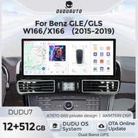 DUDUAUTO Geeignet für Benz GLE GLS W166 X166 2015-2019 12,3-Zoll Modifiziertes Android-System Bluetooth Car-Play Navigationsbildschirm