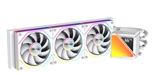 Enfriador de CPU por agua con refrigeración líquida Jungle Leopard Stellar Realm RS DGT 240/360 para PC de escritorio, blanco/negro, 73.2CFM, 2800RPM - Product Image 2