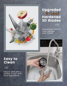 Blender professionnel <span class=keywords><strong>Silver</strong></span> <span class=keywords><strong>Crest</strong></span> 800W 2-en-1, mixeur puissant pour smoothies, <span class=keywords><strong>presse</strong></span>-agrumes, robot culinaire, approuvé CE FDA - Product Image 2