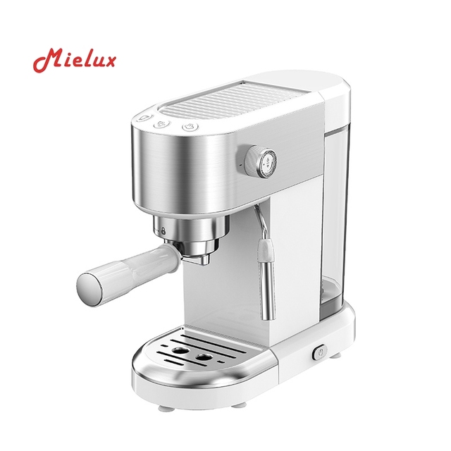Electric Programmable Semi-Automatic Espresso Coffee Maker 1.4L Cappuccino Milk 15 Bars Pressure Stainless Steel ABS Hotel Use