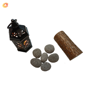 Dekorative Vulkanische Schwarze Steine Feuerfelsen Lavasteine mit Moderner Gebürsteter Oberfläche für Aquarien und Gärten - Product Image 3