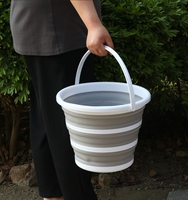 Seau en plastique pliable de 10 litres chacun, seau rond pliable, seau pliable pour économiser de l'espace, pour la maison