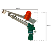 Sistema de Riego de Aleación de Aluminio Marca CRD, Cañón de Agua con Aspersor Oscilante de Alta Presión (3-5 Bares), Rociado Amplio de 22-25m para Granja
