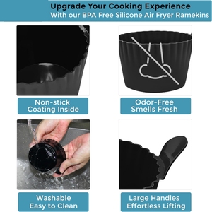 Stampino in Silicone antiaderente riutilizzabile per friggitrice ad aria bracconiere uova e Cupcake cottura tazze utensili per torte - Product Image 3