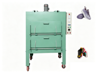 Four à circulation d'air chaud industriel à double couche de type tiroir FS-358 avec contrôle PLC, système de chauffage 380V pour le positionnement des semelles intérieures en EVA